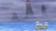 The mysterious shadows around Thriller Bark (Image via Toei Animation, One Piece)